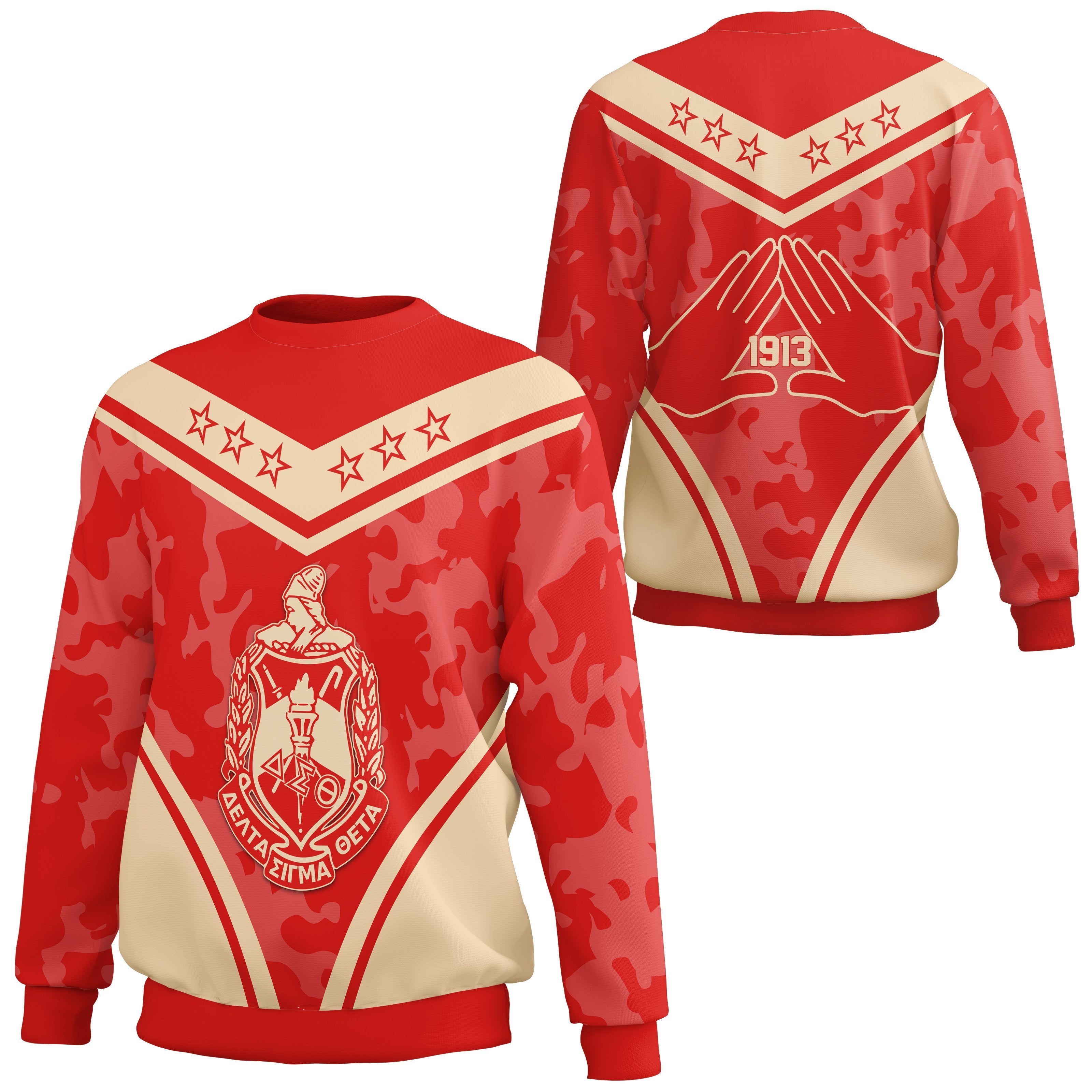 Greek Life Sweatshirt – Delta Sigma Theta Camouflage Sweatshirt J09