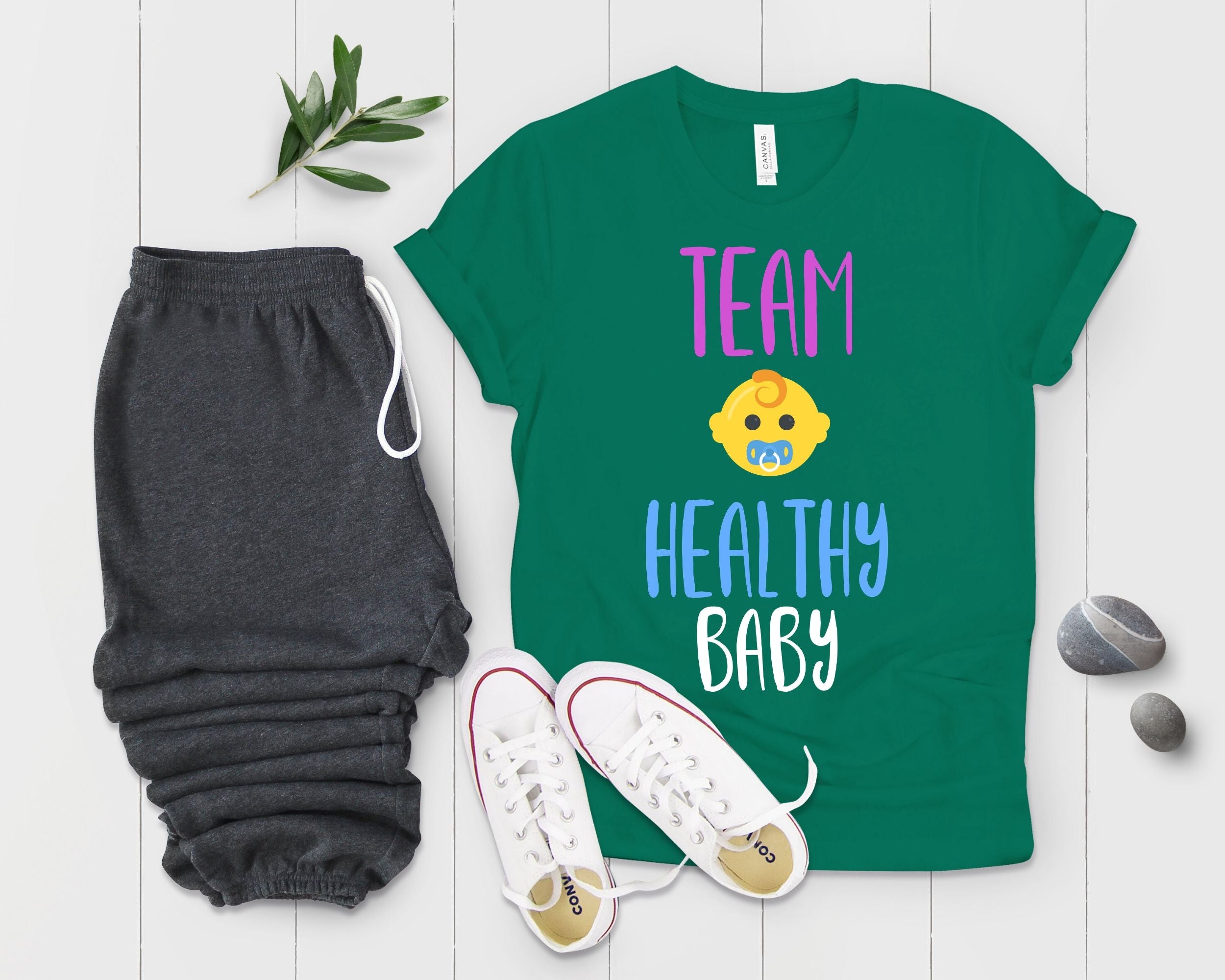 Team Healthy Baby Gender Reveal Shirt