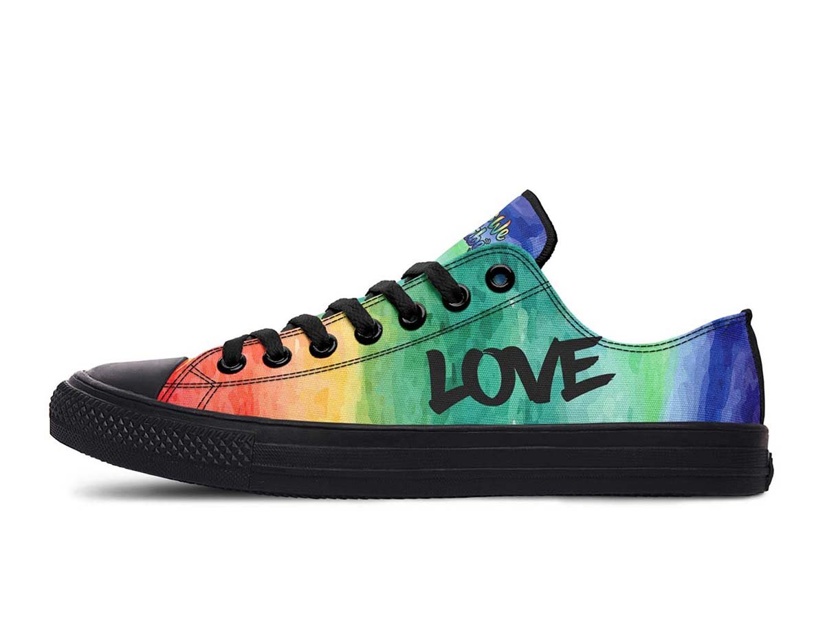 My Religion Rainbow, Lowtops, Low Top Shoes, Vintage Shoes, Vegan Shoes, Men'S Shoes, Woman'S Shoes, Custom Printed, Hippie By Blueshirtfarm Fashion