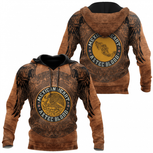 Mexican Heart Aztec Blood 3D All Over Printed Shirts