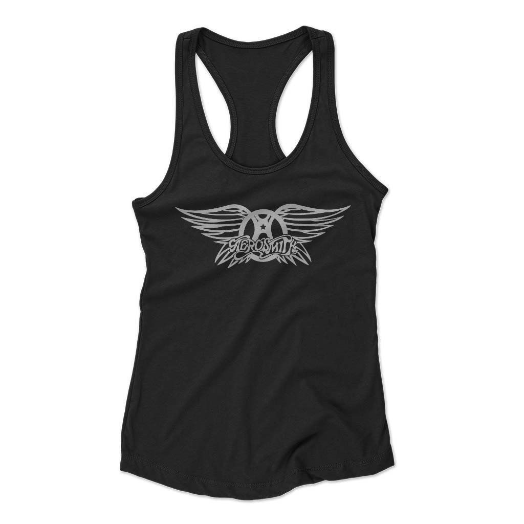 Vintage 90S Aerosmith Rock Band Music Logo Womans Racerback Tank Top