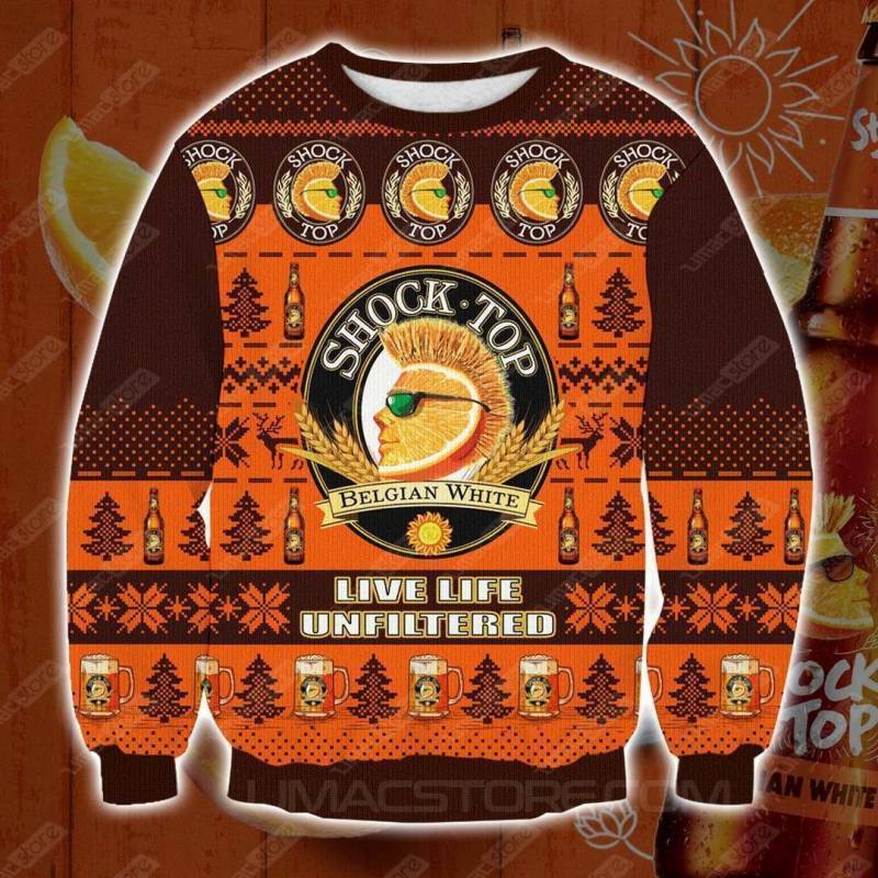 Shock Top 3D Print Ugly Christmas Sweatshirt