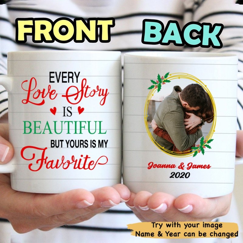 Personalized Couple Picture Best Love Story Mug