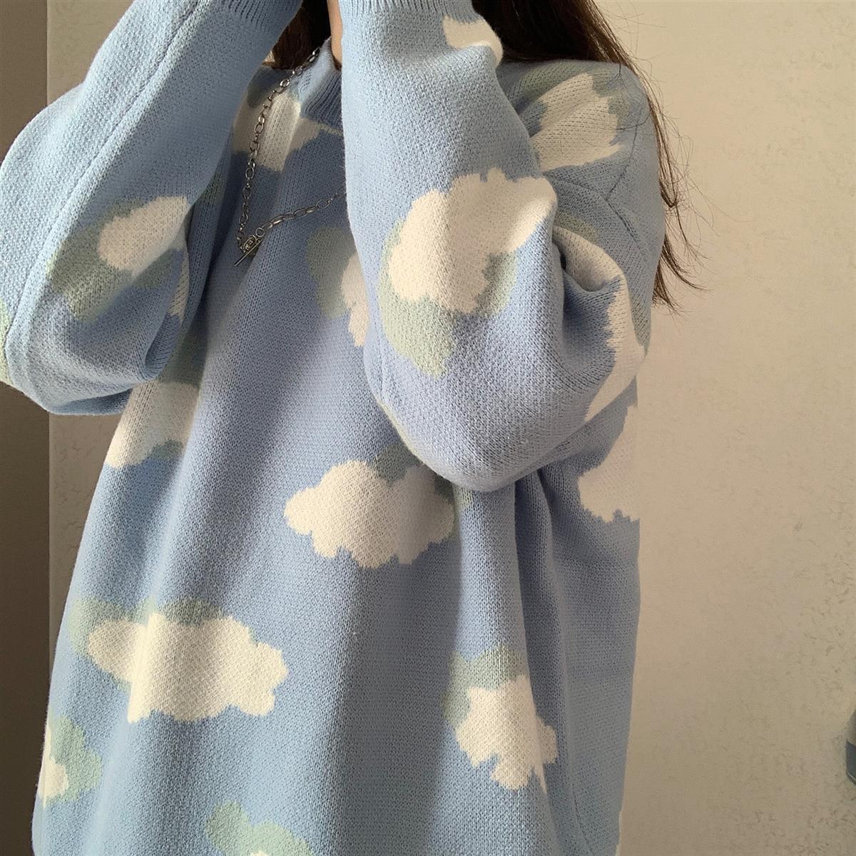 Sweaters Women Pullover Harajuku Lovely Chic Preppy Style Sweaters Loose Autumn Teens Knitwear Casual Korean Girls Pullover alx