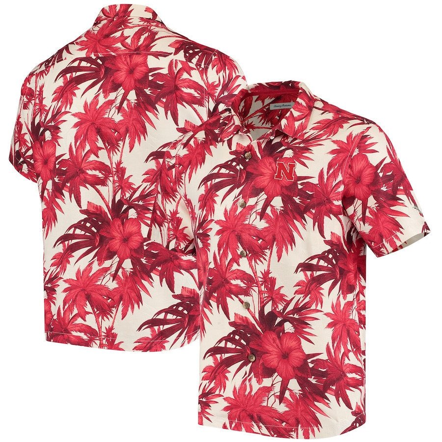 Nebraska Huskers Scarlet Harbor Island Hibiscus Hawaii Shirt Ha104430