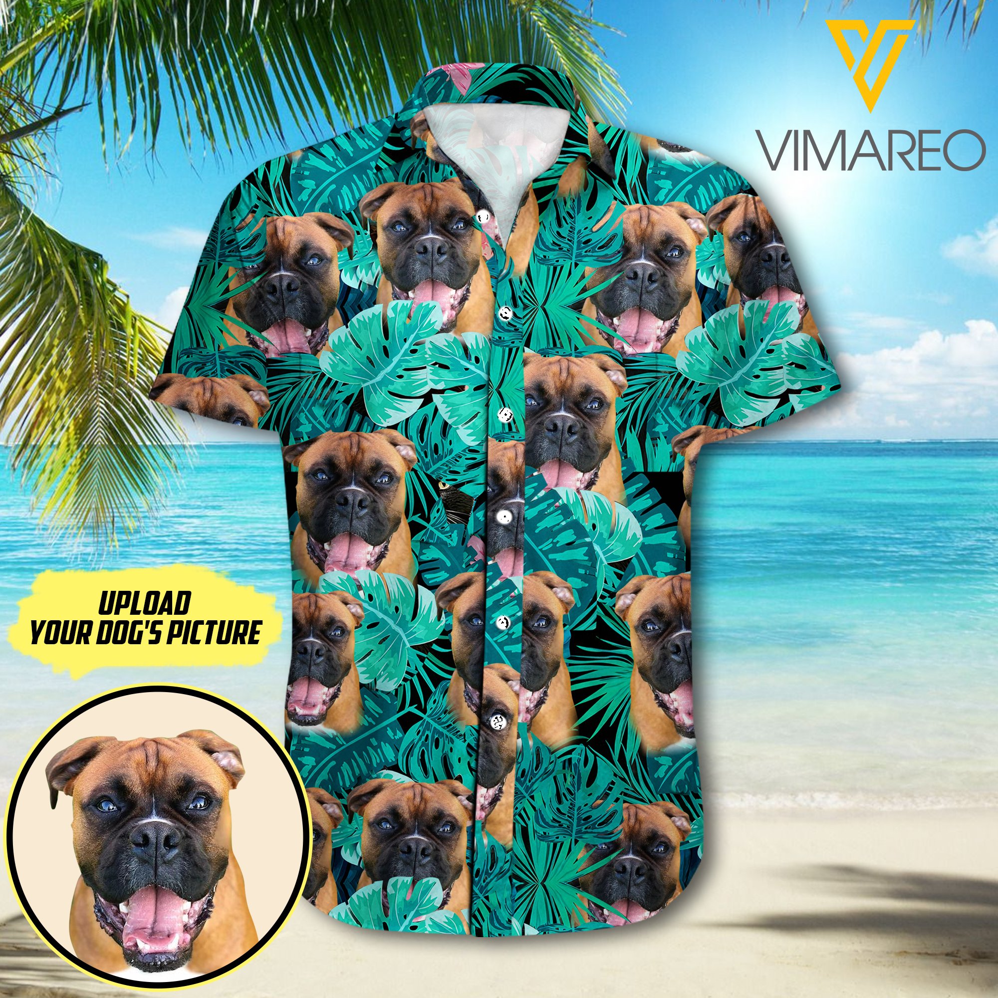 Personalized Dog Trophical Printed Hawaiian Shirt Ha45551