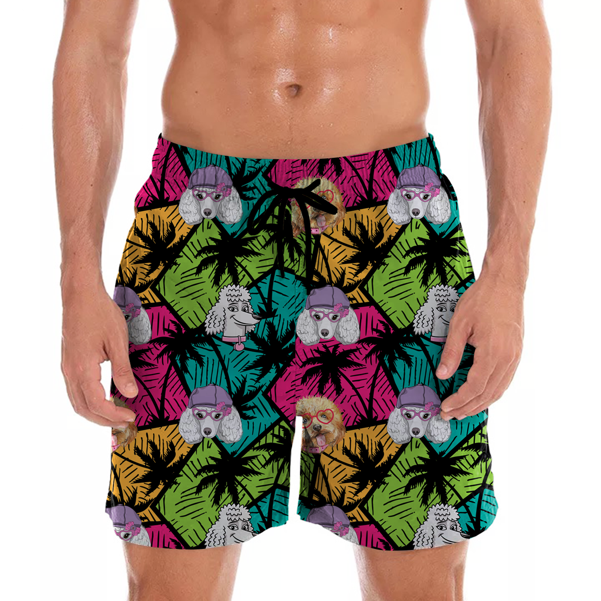 Poodle Aloha Hawaii Shorts Ha36561