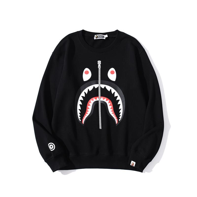 Bape Shark Sweatshirt Black Grey Hdcp6728