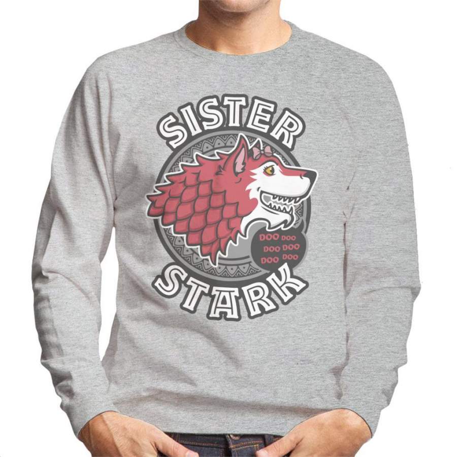 Sister Stark Baby Shark Family Game Of Thrones Men’s Sweatshirt