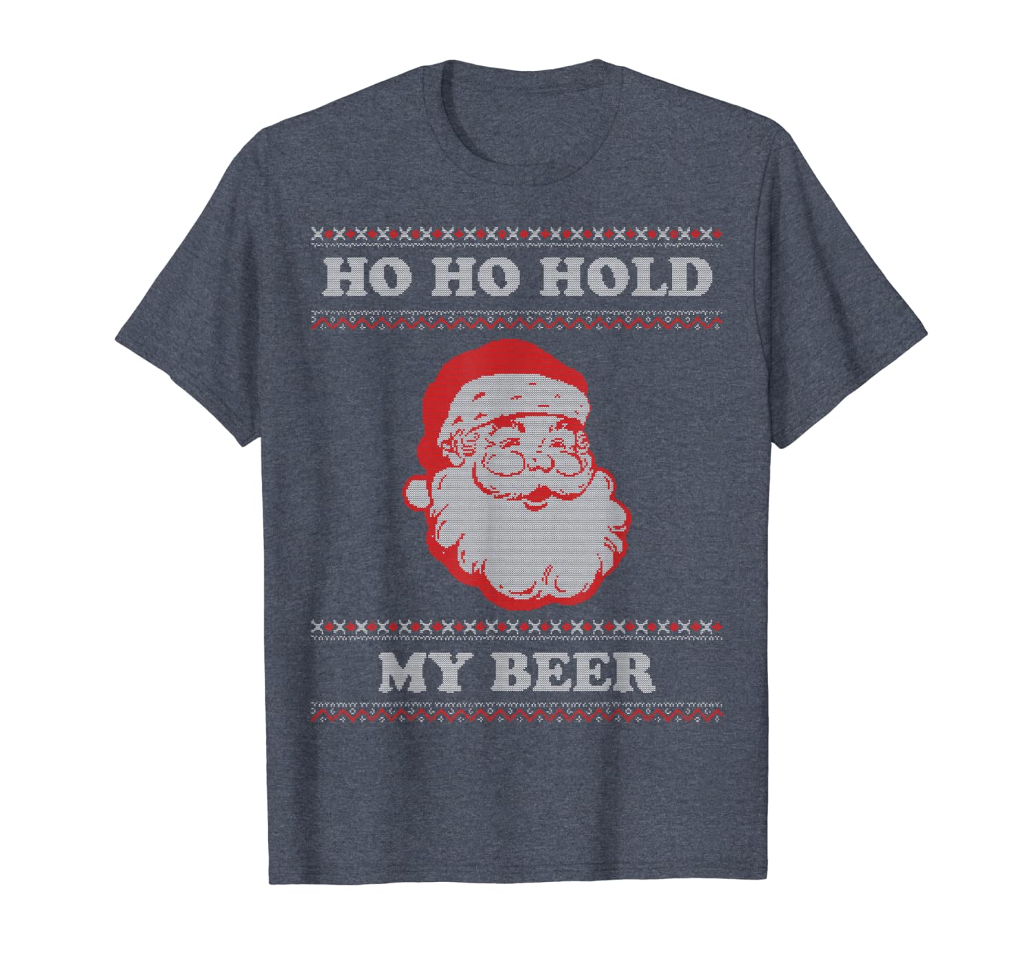 Ugly Christmas Santa, Ho Ho Hold My Beer T-Shirt Long Sleeve,Hoodie