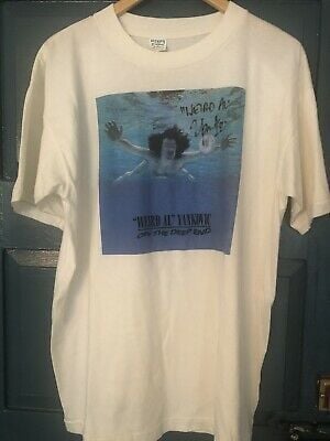 Weird Al Yankovic Vintage 1992 Off The Deep End T-shirt Autographed Nirvana 8738