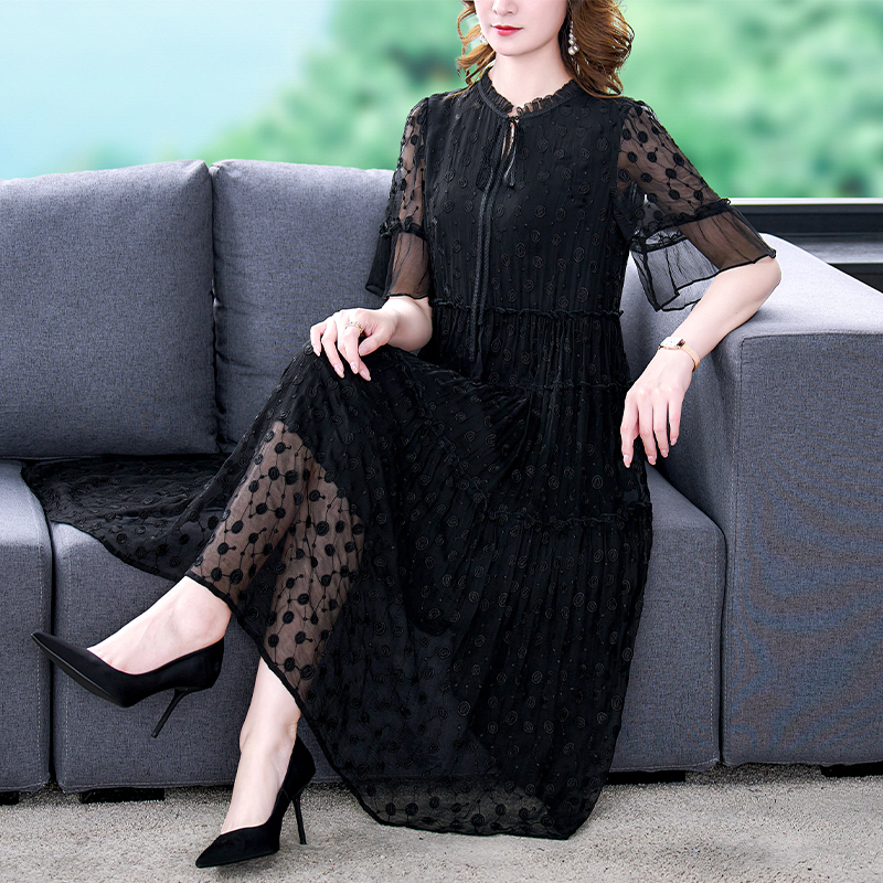 Women Black Korean Vintage Hepburn Dress Summer Mulberry Silk Fashion Light Casual Dress 2022 New Elegant Bodycon Party Vestidos alx