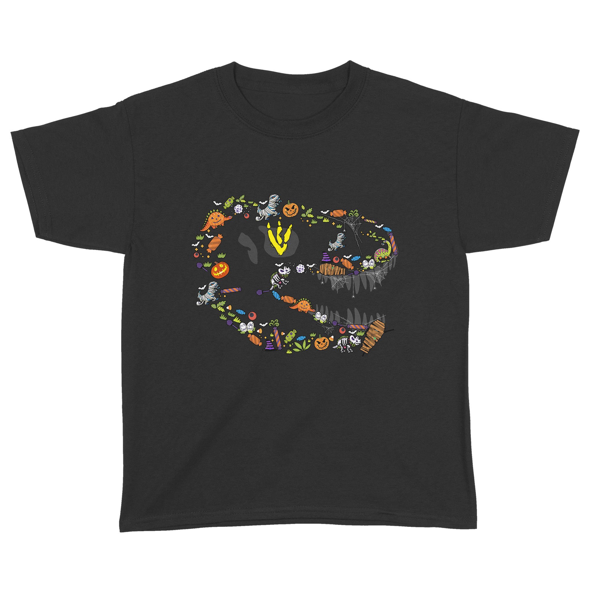 Saurus To Kids – Halloween – T-rex Skull – T-shirt