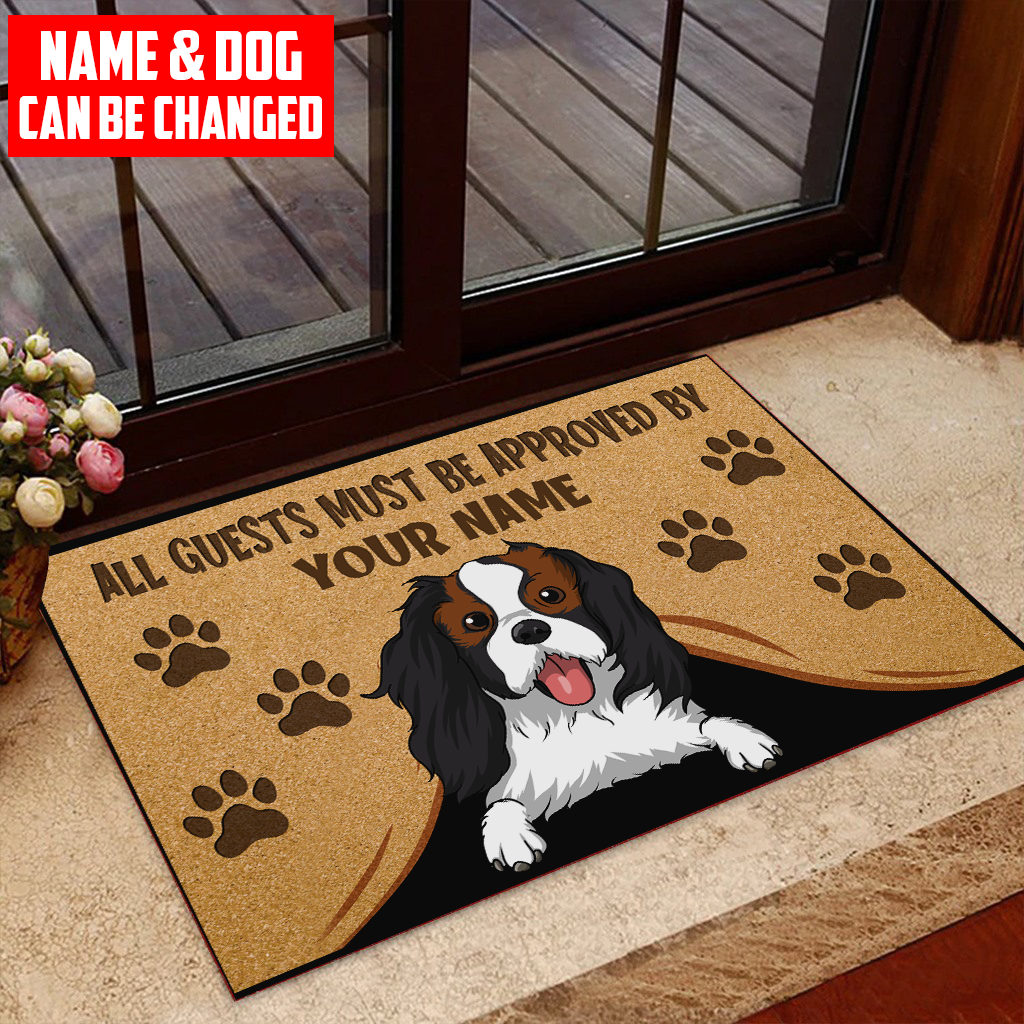 All Guests Must Be Approved By Dog Customized 3D All Over Printed Doormat