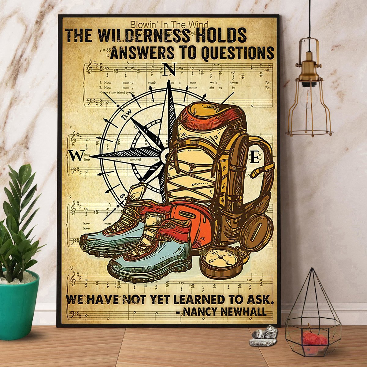 Camping The Wilderness Holds Answers To Questions Poster No Frame