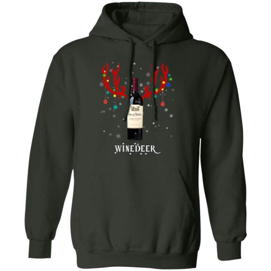 Winedeer Reindeer Chateau Ste. Michelle Wine Hoodie Christmas Wine Hoodie Cool Xmas Gift HA11