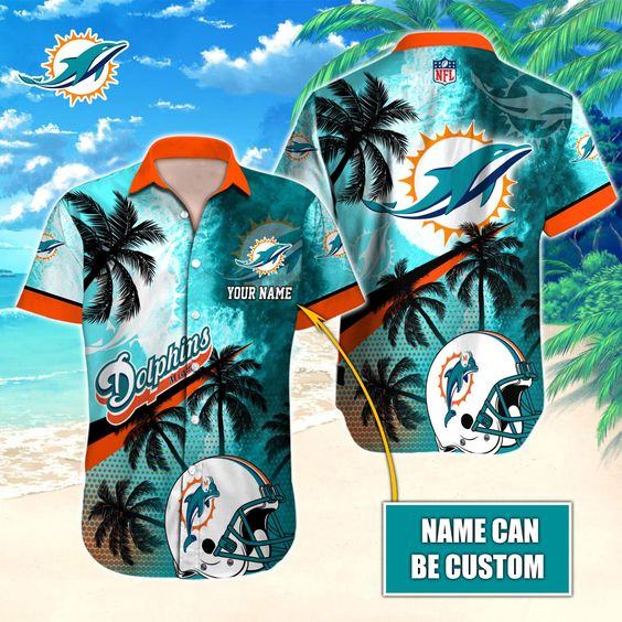 Miami Dolphins Nfl Hawaiian Shirt Custom Name V5