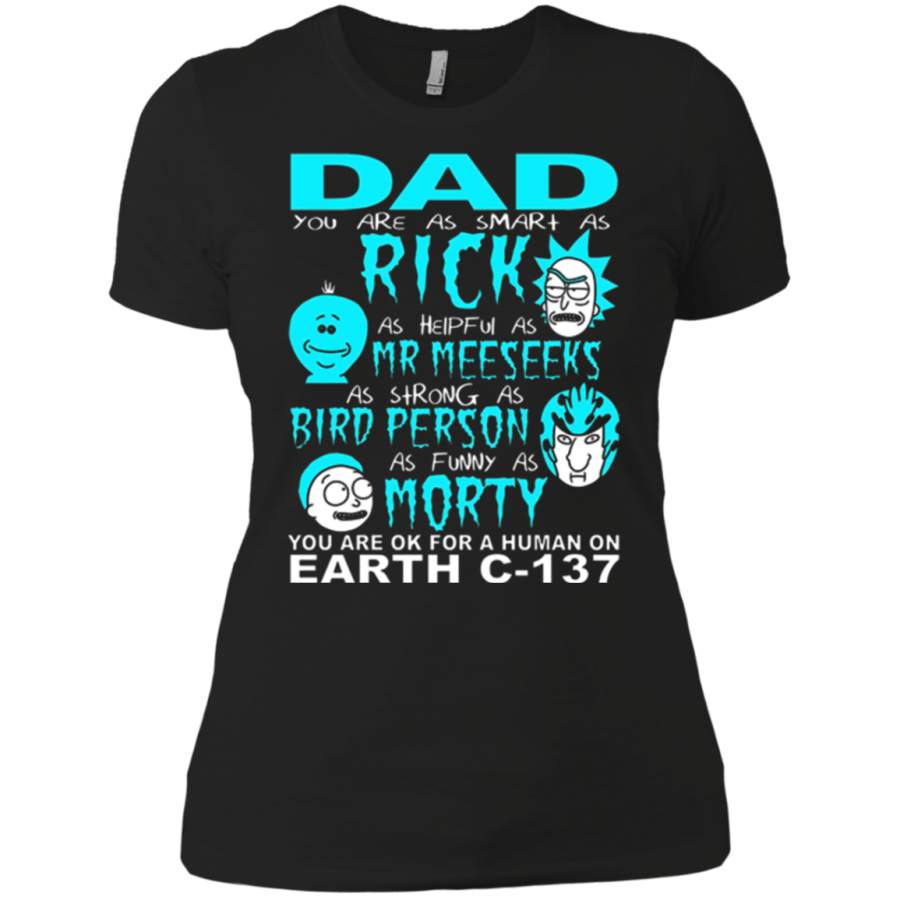 AGR Dad Rick funny t shirt Rick and Morty Ladies’ Boyfriend shirt