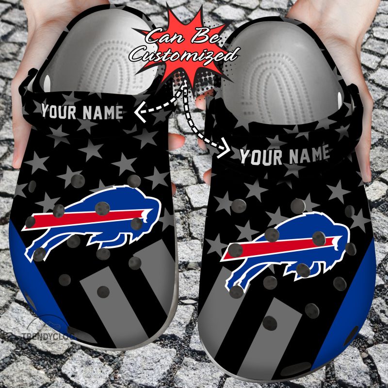 Football Personalized BBills Star Flag Clog Shoes