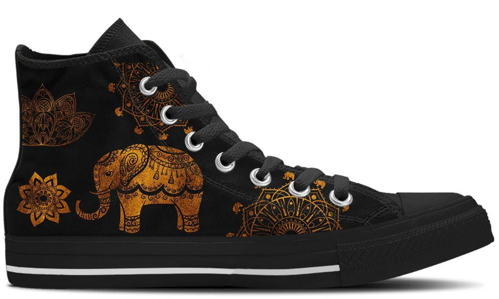 Indian Elephant High Top Shoes