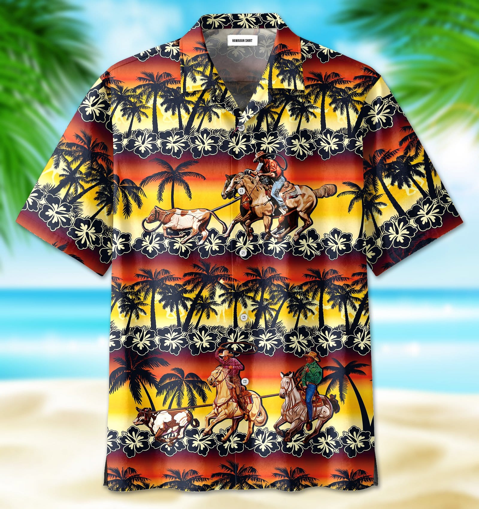 Hawaii Aloha Shirts Team Roping Ha74843