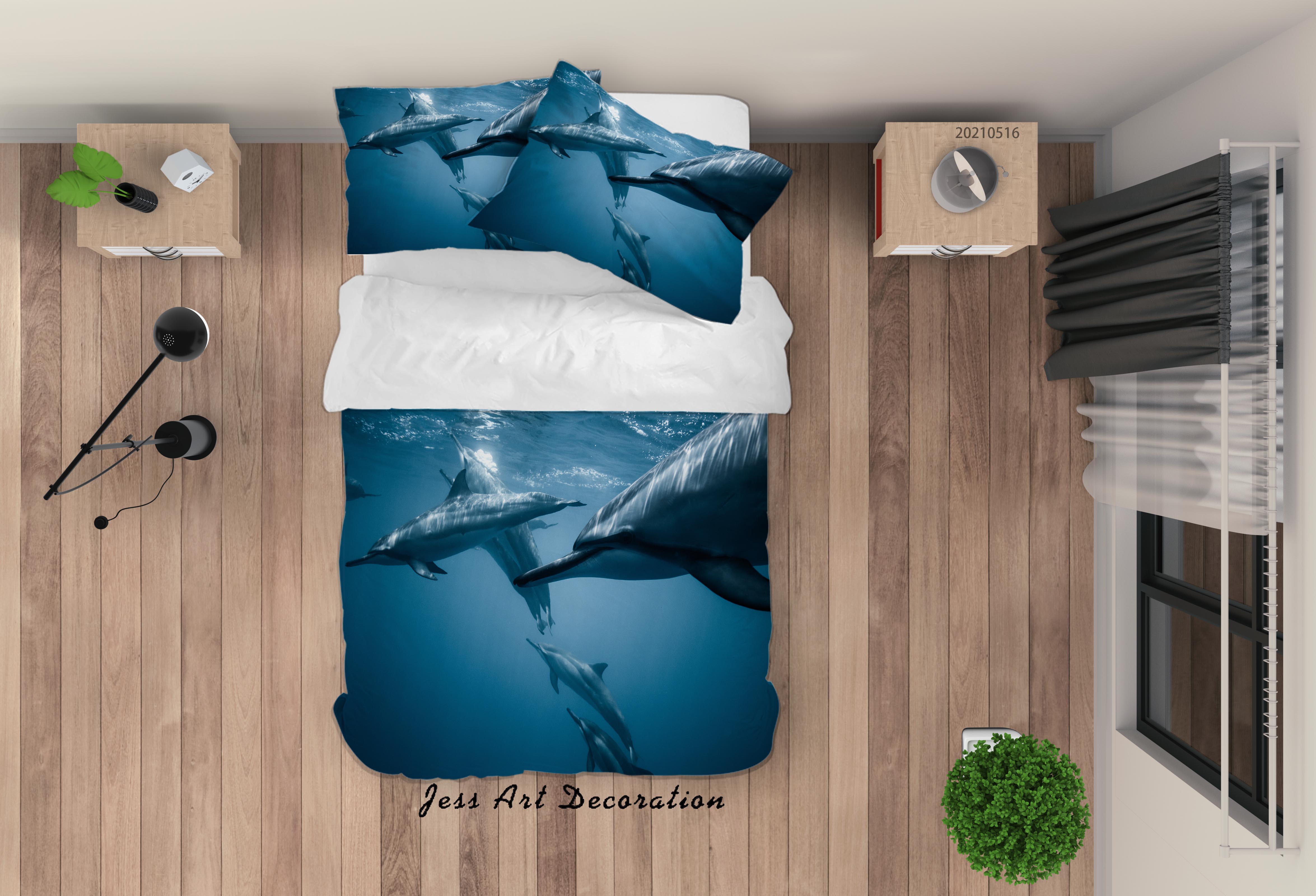 3D Sea Whale Animal Quilt Cover Set Bedding Set Duvet Cover Pillowcases 200