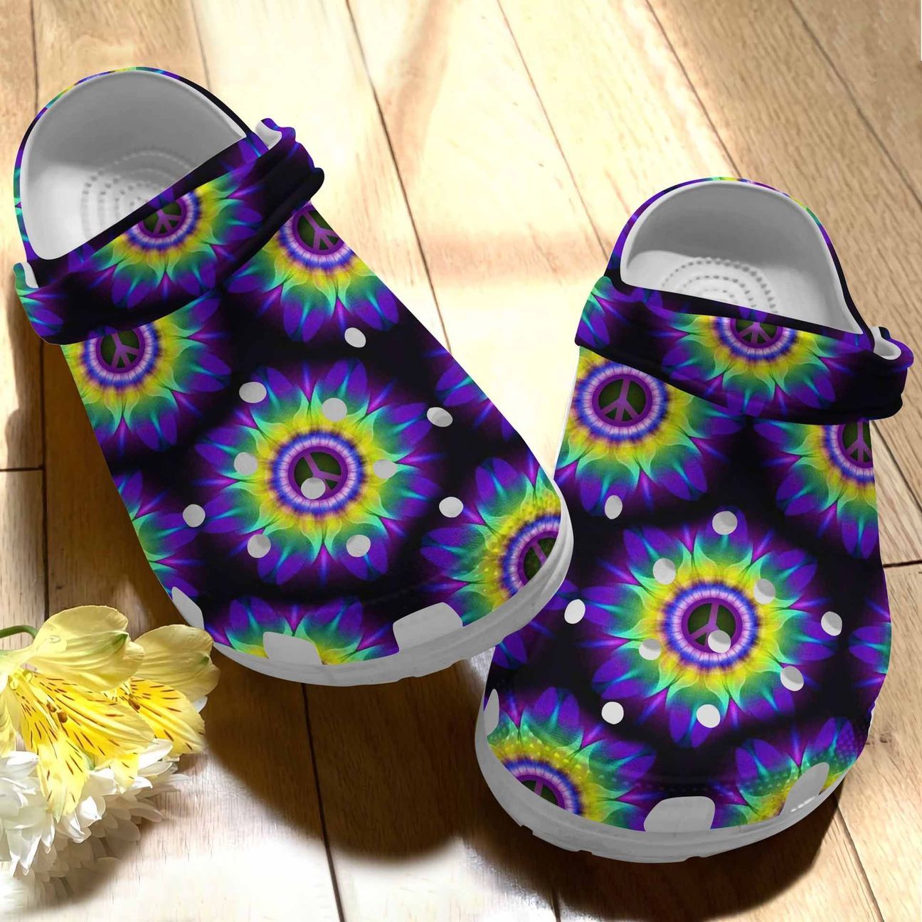 Hippie Personalize Clog, Custom Name, Text, Fashion Style For Women, Men, Kid, Print 3D Hippie Lover 12