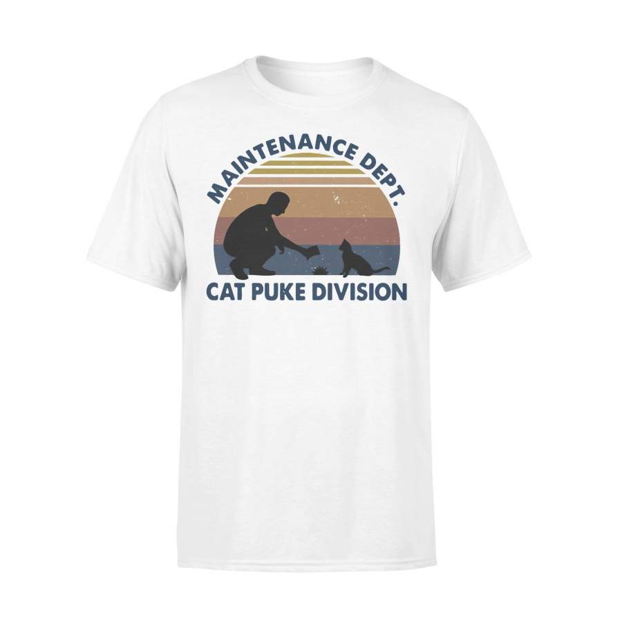 Maintenance Dept Cat Puke Division Vintage T-shirt