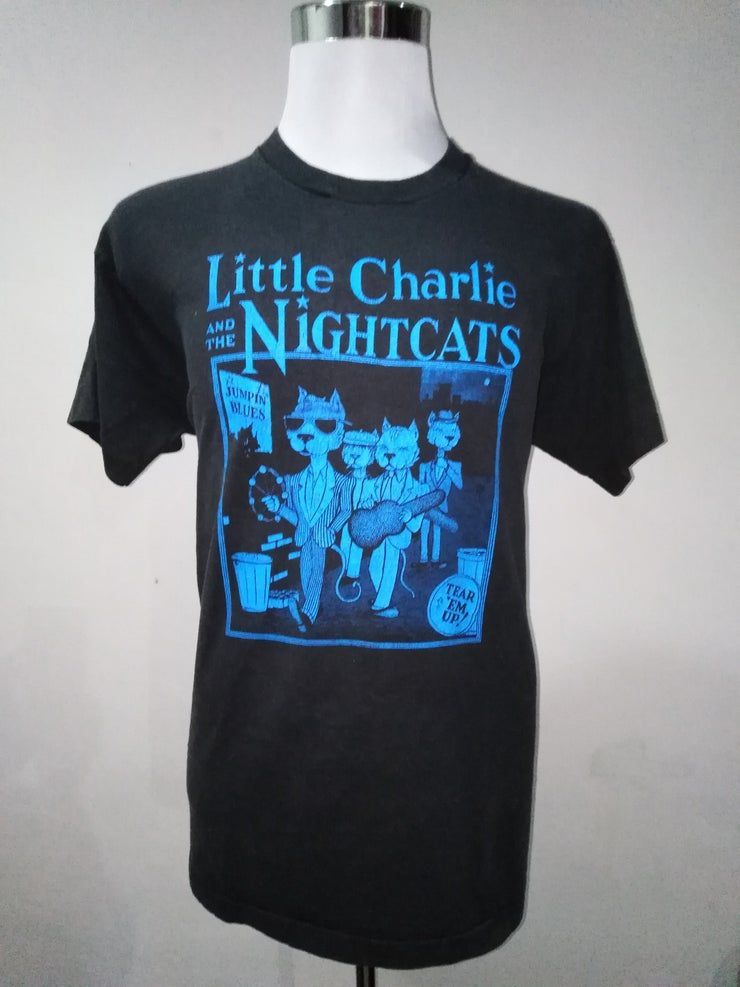 Vtg Little Charlie Nightcats Blues Band T-Shirt