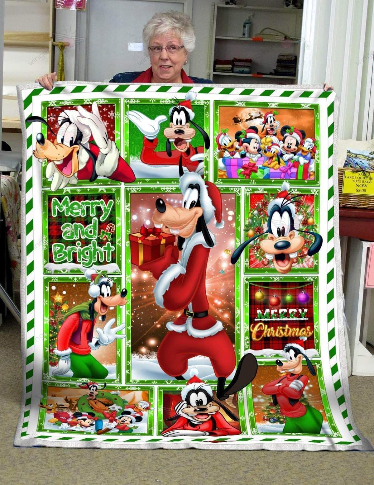 Cartoon Cartoon Goofy XmasX Quilt Blanket-QT101070Qa