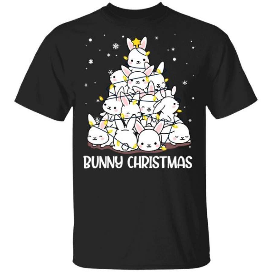 Christmas Tree Bunny Rabbit Shirts