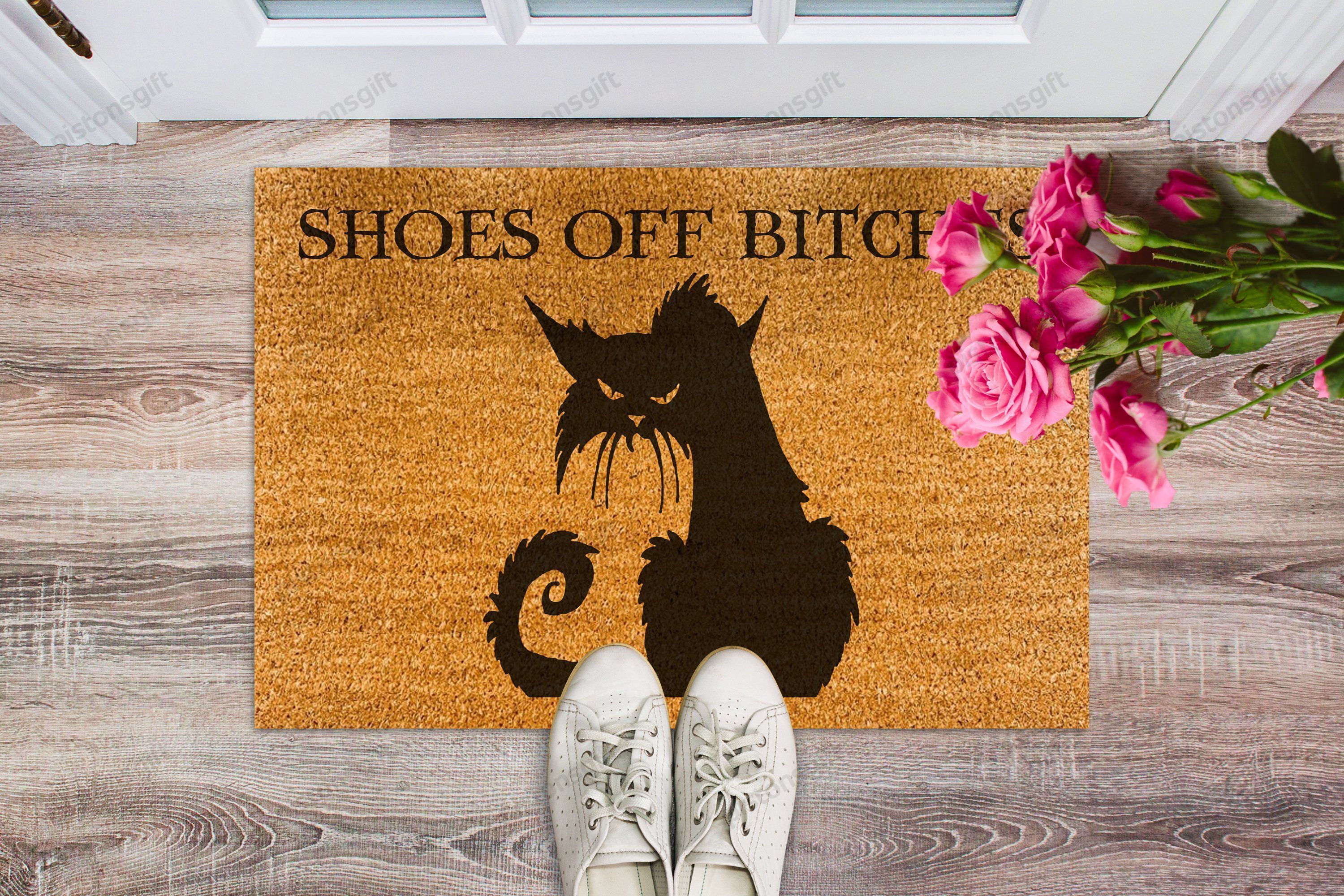 Shoes Of Bic**** Coir Pattern All Over Printing Doormat