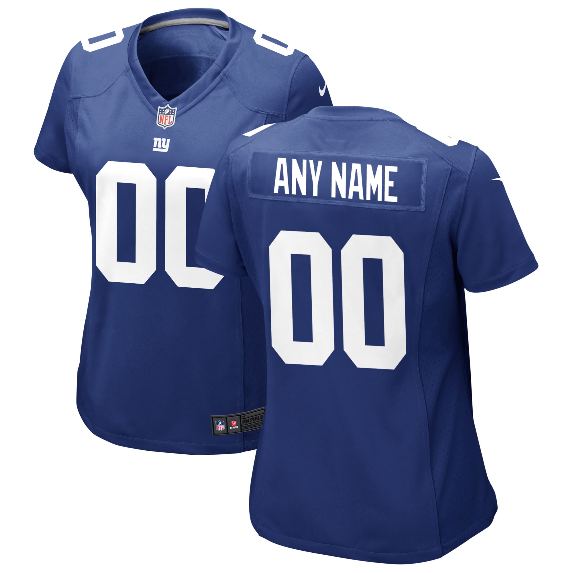 Women’s Royal New York Giants Custom Jersey