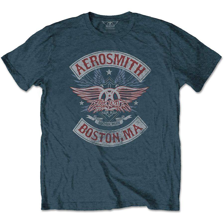 Aerosmith – Boston Pride – Denim Blue T-shirt