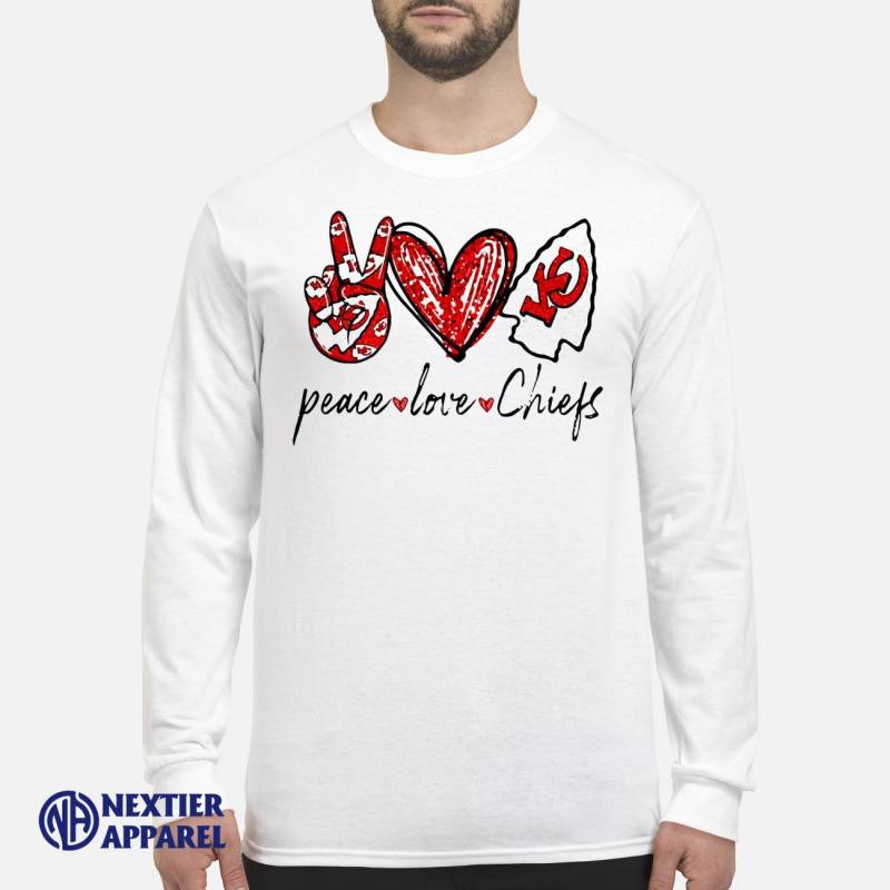 Peace Love Kansas City Chiefs Special Version Shirt Men’s Long Sleeved T-Shirt