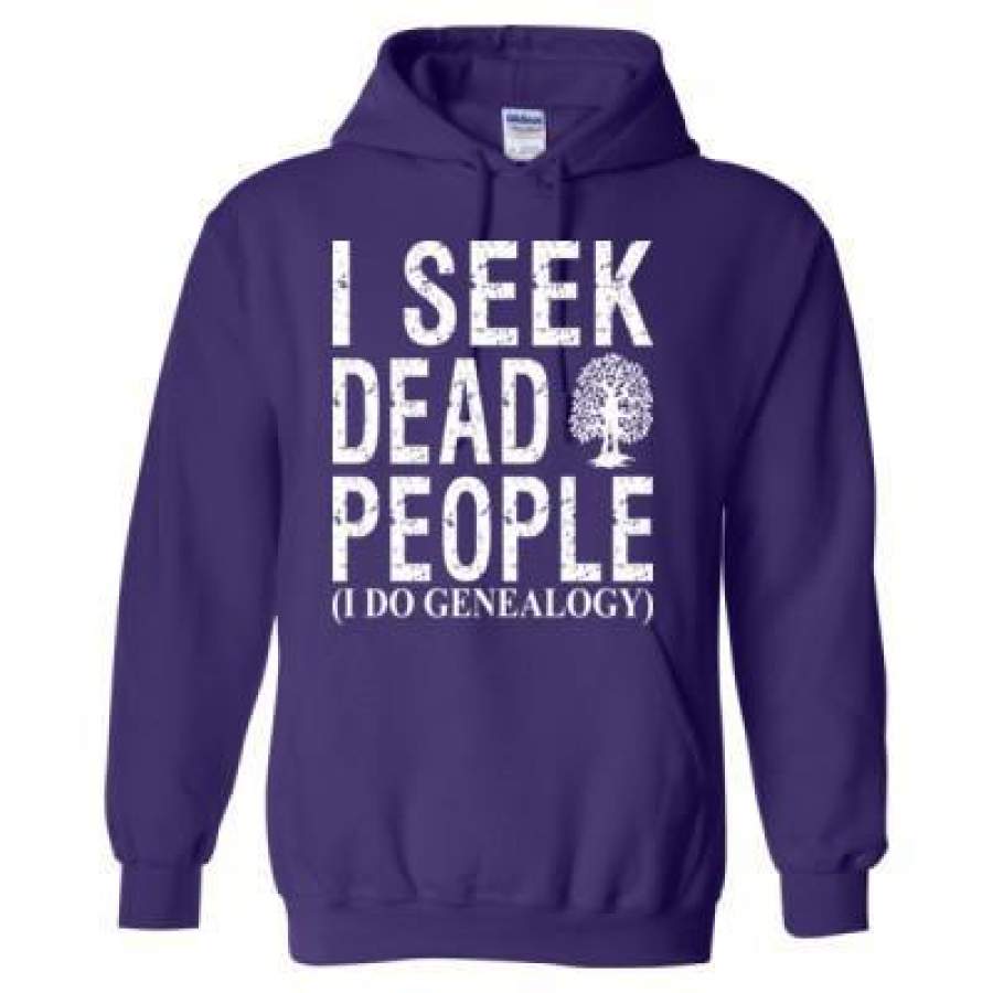 AGR I Seek Dead People I Do Genealogy – Heavy Blend™ Hooded Sweatshirt