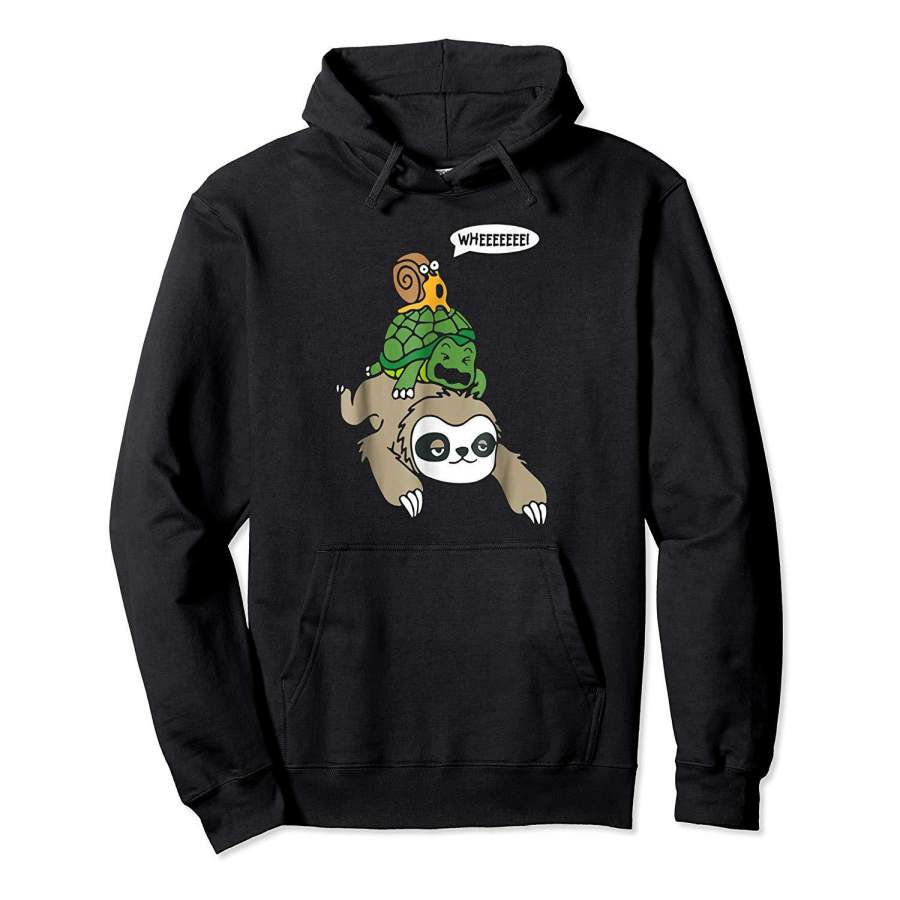 Sloth Turtle Snail Funny T Shirt Cute Animal Lover Gift Tee Hoodie Premium Tee