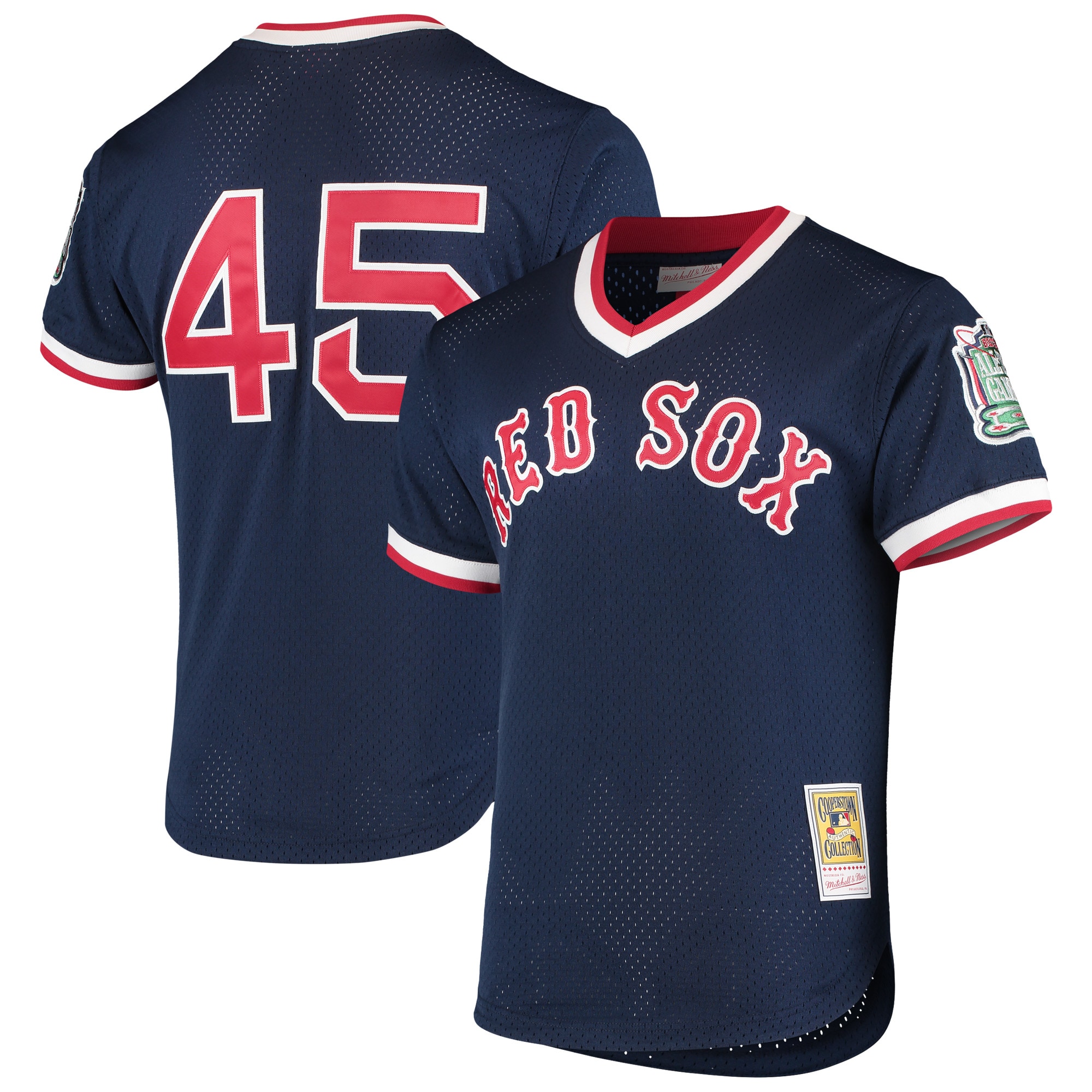 Pedro Martinez Boston Red Sox Mitchell & Ness 1999 Cooperstown Collection Mesh Batting Practice Jersey – Navy