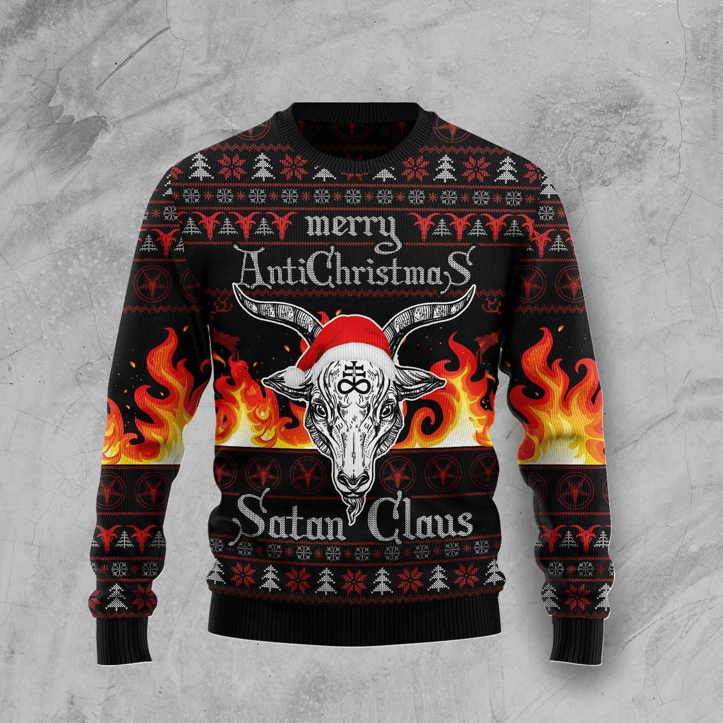 Satan Claus Merry Christmas Hail Satanic Merry Antichristmas Satan Claus Christmas Ugly Sweater