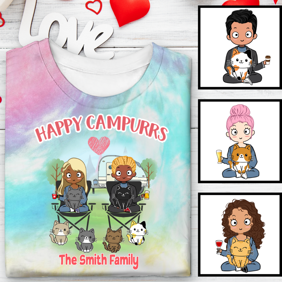 Campurrs Couple Personalized Valentine Tie Dye Shirt Sweatshirt Hoodie Ap615