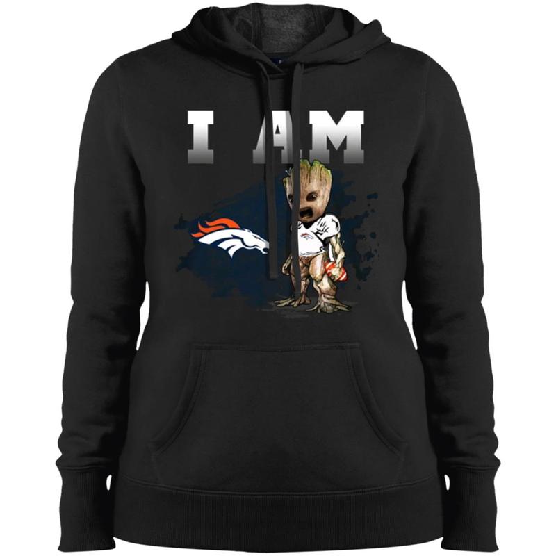 Denver Broncos I Am Groot Women Hooded Sweatshirt