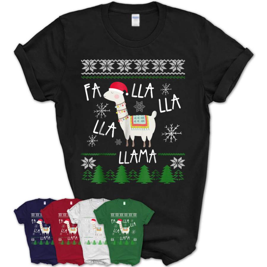 Ugly Christmas Sweater Llama Funny Holiday T-Shirt – Teezou Store