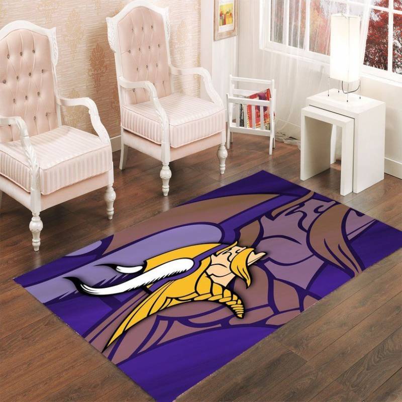 MINNESOTA VIKINGS LOGO LIVING ROOM CARPET RUGS