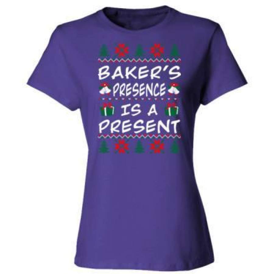 AGR Bakers Presence Is A Present – Ladies’ Cotton T-Shirt