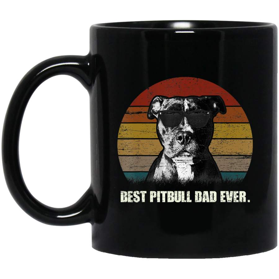 Best Pitbull Dad Ever Vintage Proud Dad Father’s day Coffee Mug