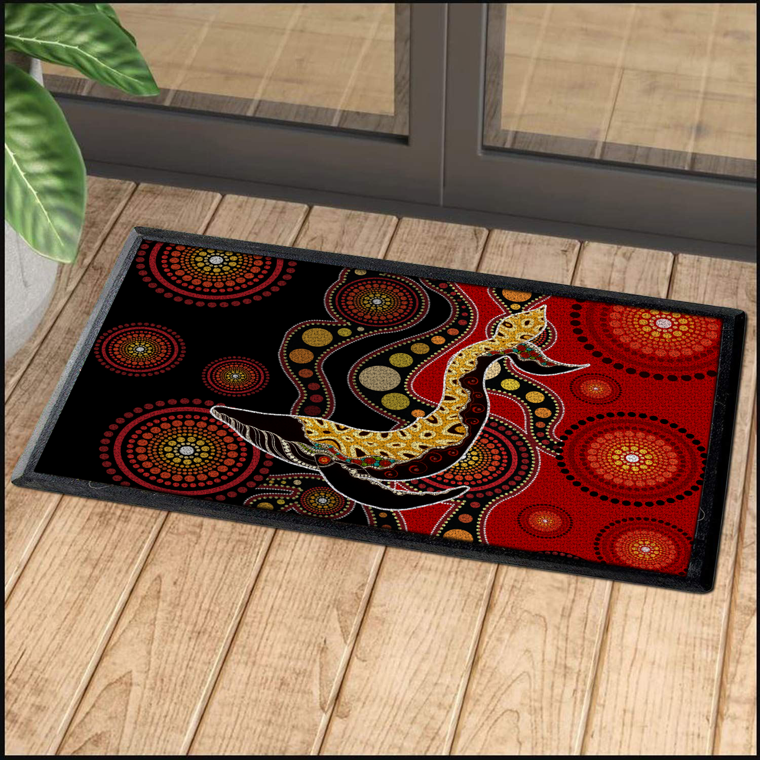 Tmarc Tee Aboriginal Decors Australian Gifts Shark Hunting Door Mat Mh05072101