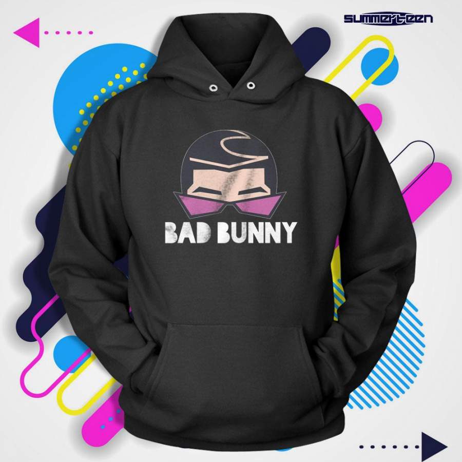 Bad Bunny Hair and Glasses Style Art Men’s Hoodie