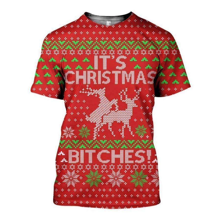 3D All Over Printed It’s Christmas Ugly  Shirts and Shorts