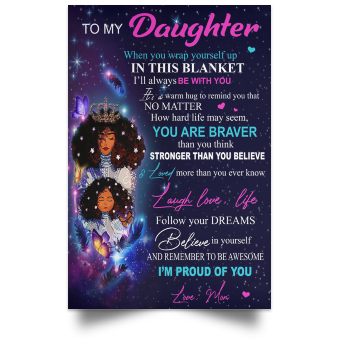 to-my-daughter-always-be-with-you-poster-poster-art-design