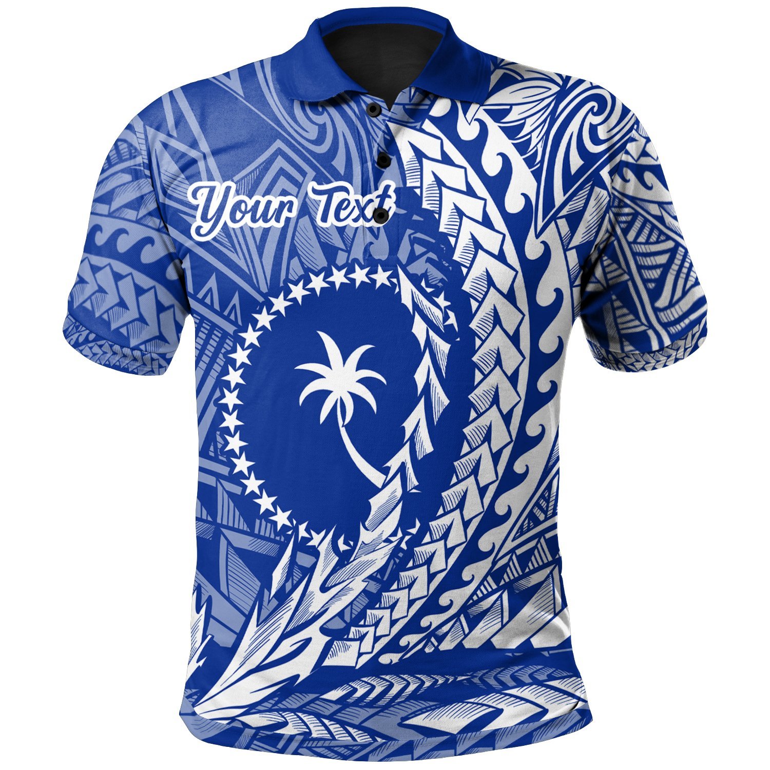 Chuuk State Polo Shirt – Custom Wings Style Flag Color – BN01